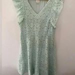 A New Day mint floral lace sloped hem dress, size M Photo 0