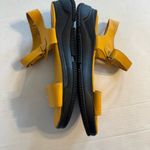 Moda Milano Black Yellow Leather Strappy Sandals Womens 40 Summer Casual Beach Size 9.5 Photo 3