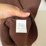 AVANTLOOK Bubble Sleeve Slim Knit Brown Sweater Winter Dress Size Large New Photo 6