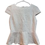 Alice + Olivia Peplum Jacquard top Short Sleeve Zipper Back Size S Photo 0