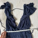 Reformation Blue Ruffled Wrap Sundress Photo 7