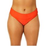 Time & Tru Nwt Women's Plus Size 3XL Ruffled Plunge Bikini top bottom orange Photo 7