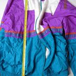 Vintage 90s Bolo Spirit boho tribal LG Wind Breaker Full Zip Jacket Purple Blue Photo 3