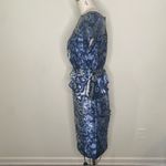 Dorothy Perkins Vintage Peplum MIDI Floral Silky Dress US 6 Photo 3