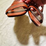 Rebecca Minkoff Size 8.5M Marciann Zipper Leather Mules Slides Neutral Coastal Photo 8