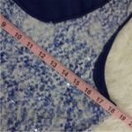 Dana Buchman Sequined Blue White Sleeveless Top Summer Cruise L Photo 6