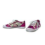 Coach  Barrett Q675 Poppy Pink Petal Leather Sneakers 7B Floral Y2K‎ Quiet Luxury Photo 3