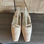 Talbots  Women's Champagne Satin Slingback Heels Size 8AA Photo 2