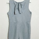 Disney Junk Food x Mickey Logo Romper Womens Size S Embroidered Linen Blend Photo 1