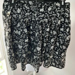 Forever 21 floral flowy skirt black and white size m Photo 1