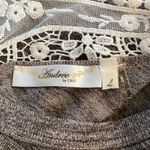 Andree by Unit blouse lace skirted & lace backing long sleeve pullover Sz large Photo 7
