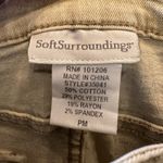 Soft Surroundings  Womens Size Medium Petite PM Beige‎ Wide Leg Crop Denim Pants Photo 5