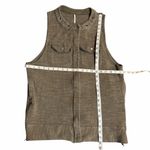 Free People  Highway Sleeveless Vest Green Size Medium Photo 3