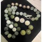 Sigrid Olsen Heavy Olive Green Stone Necklace Design Jewelry Photo 0