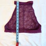 Victoria's Secret NWT Taylor Hill High Neck Sheer Lace Bralette - Burgundy - S Photo 8