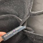 Brandy Melville Black Velvet V Neck Crop Top Photo 5