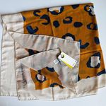 3.1 Phillip Lim 3.1 Philip Lim Animal Print Scarf Mustard Blue Cheetah Animal Print Square Scarf Photo 0