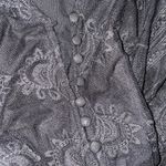 Entro NWT Laced Noir sheer button front Jumpsuit Photo 3