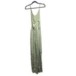 prAna Fernie Wide Leg Jumpsuit Swim Cover Crinkle Pockets Strappy Agave Green M Photo 3