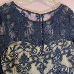 Jenny Yoo Chaya Navy Blue Lace Overlay Mermaid Formal Gown Prom Pageant Maxi Dress Size 6 Photo 8