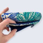 Vera Bradley  Santiago (Summer 2017) Blue Gray Teal Small Trifold Snap Wallet Photo 2