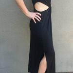 Boutique bought Black Knit Cut Out Shoulder Pad Maxi Dress Photo 7