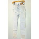 One Teaspoon Ultra Light Wash Low Waist Drop Crotch Skinny Leg Jeans Size 22 Photo 1