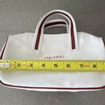 Shiseido white and red Cosmetic Pouch Bag Skincare READ Silver Photo 3