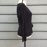 Tweeds Front Tie Faux Wrap Long Sleeve Top Photo 4