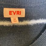 EVRI Black & White Striped Pullover Crew Neck Sweater Sz 3X Metallic Sparkles Photo 1