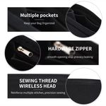 Longchamp  Small Le Pliage Pouch Purse Felt Handbag Bag Insert Organizer Photo 5