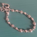 Brighton Vintage Awakened Hearts Black Enamel Crystal Heart Charm Bracelet Photo 6