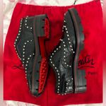 Christian Louboutin  Black croc embossed leather and Silver Studded Oxfords Photo 6