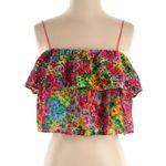 Alice + Olivia Garden Floral Print Marylynn Eyelet Crop Top - Sz 2 Photo 7