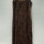 Good American  '90s Animal Print Tank Midi Dress Curvy Size 2XL 5 Brown Black NWT Photo 7