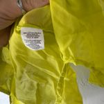 EXPRESS Y2k Size XS Neon Yellow Boho Rhinestone Silk Blend Going Out Top Photo 5