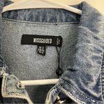 Missguided Denim Long Sleeve Shorts Belted Romper Women’s Size 4 Photo 6