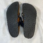 Betula Birkenstock Thong Sandals Black Leather Pearls Size 38 W7 Photo 8
