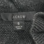 J Crew Wool Blend Ruffle Neck Button Sweater Women's Size Small Classic Preppy Gray Photo 4