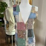 Susan Bristol Vintage Patchwork Women's Vest  Sz M Cottage Core Grandmacore Photo 0