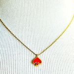 Kate Spade  ♠️ Pink Enamel Spade Necklace Photo 0