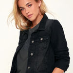 Free People Rumors Washed Black Denim Jacket Size XS Photo 0