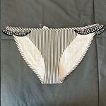 Aerie  Swim Seersucker Black/White Striped Ruffle Bikini Bottom Size XS NWT Photo 0