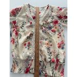 Venus  Floral Blouse Size 2 Oversize Lace Flounce Sleeve Milkmaid Prairie (M) Photo 8