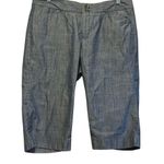 Dockers Chico's Women's Blue Chambray Capri Crop Pants Casual Summer Photo 0