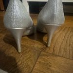 Style & Co . Silver Sparkle Peep-Toe Heels Photo 2