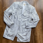 Open Edit  Nordstrom Womens Small White Oversized Striped Blazer Corpcore Clean Photo 0