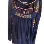 Rocks & Indigo Embroidered Floral Top M Boho Hippie Costal Cowgirl Coconut Girl Orange Size M Photo 6
