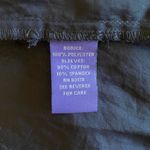 Vivienne Tam Vivienne Midnight Navy Blue Mix Media Satin Draped Waterfall Jacket Photo 7