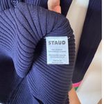 NWOT Staud Cargo Navy Multi Ribbed Cardigan Size Small Blue Photo 4